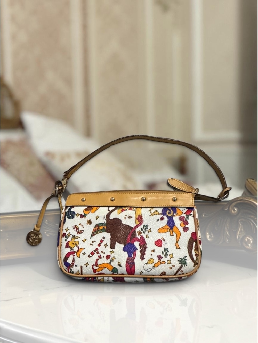 vintage Piero Guidi "Magic Circus" Pochette / Small Shoulder Bag